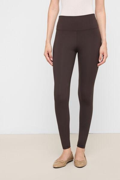 Brown Sculpt Control Top Leggings, 5501_110F, large image number 0