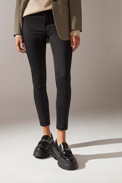 Black High-Waist Push-Up Jeans, , large image number 0