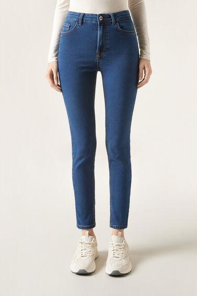 Blue Soft Touch High-Rise Skinny Push-Up Jeans, 5501_5105, medium