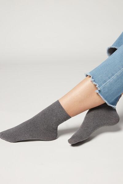Grey 50 Denier Soft Touch Socks - One-Size, Mid Grey Blend, large image number 0