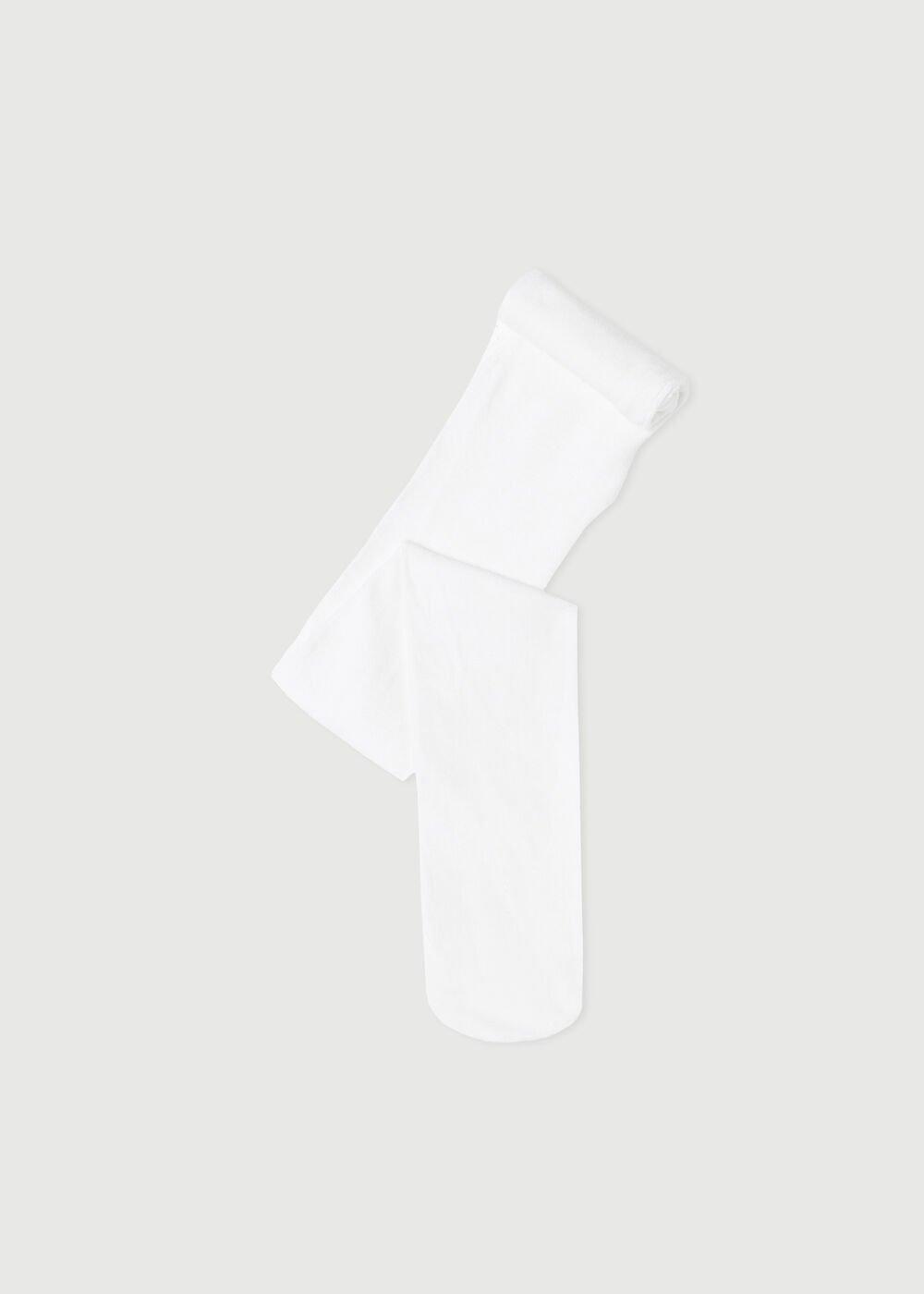 White Cashmere Super Opaque Tights, Kids Girls, , large image number 0
