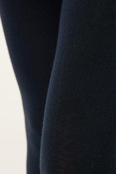 Blue Super Opaque Tights With Cashmere, Kids Girl, Blue, large image number 4