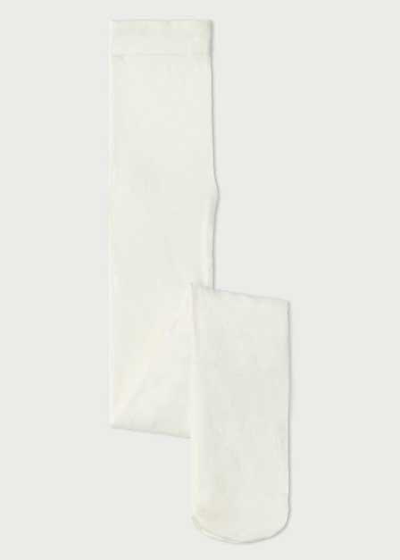White Cashmere Super Opaque Tights, Kids Girls, , large image number 0