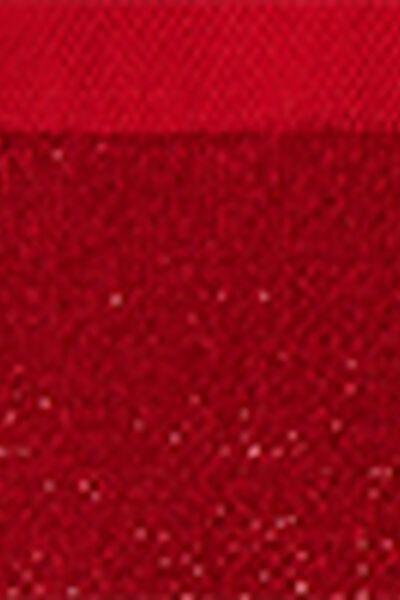 RED GLITTER Girls&rsquo; Glitter Microfibre Tights, Red Glitter, large image number 2