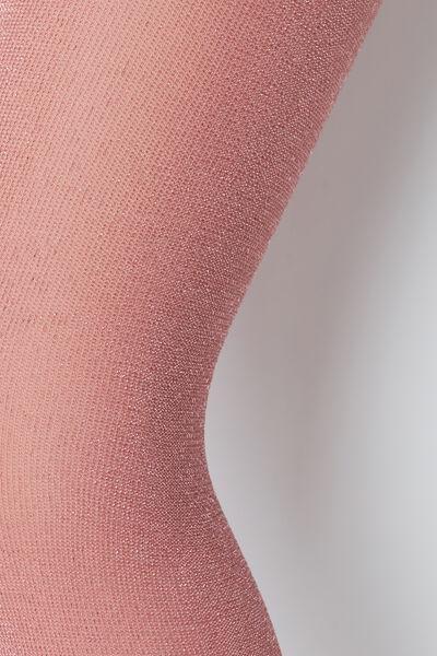 70 Denier Glitter Opaque Tights, Pink, Kids Girls, , large image number 2