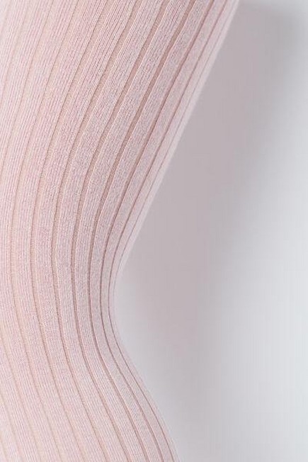 Calzedonia - Pink Ribbed Cotton Tights, Kids Girls