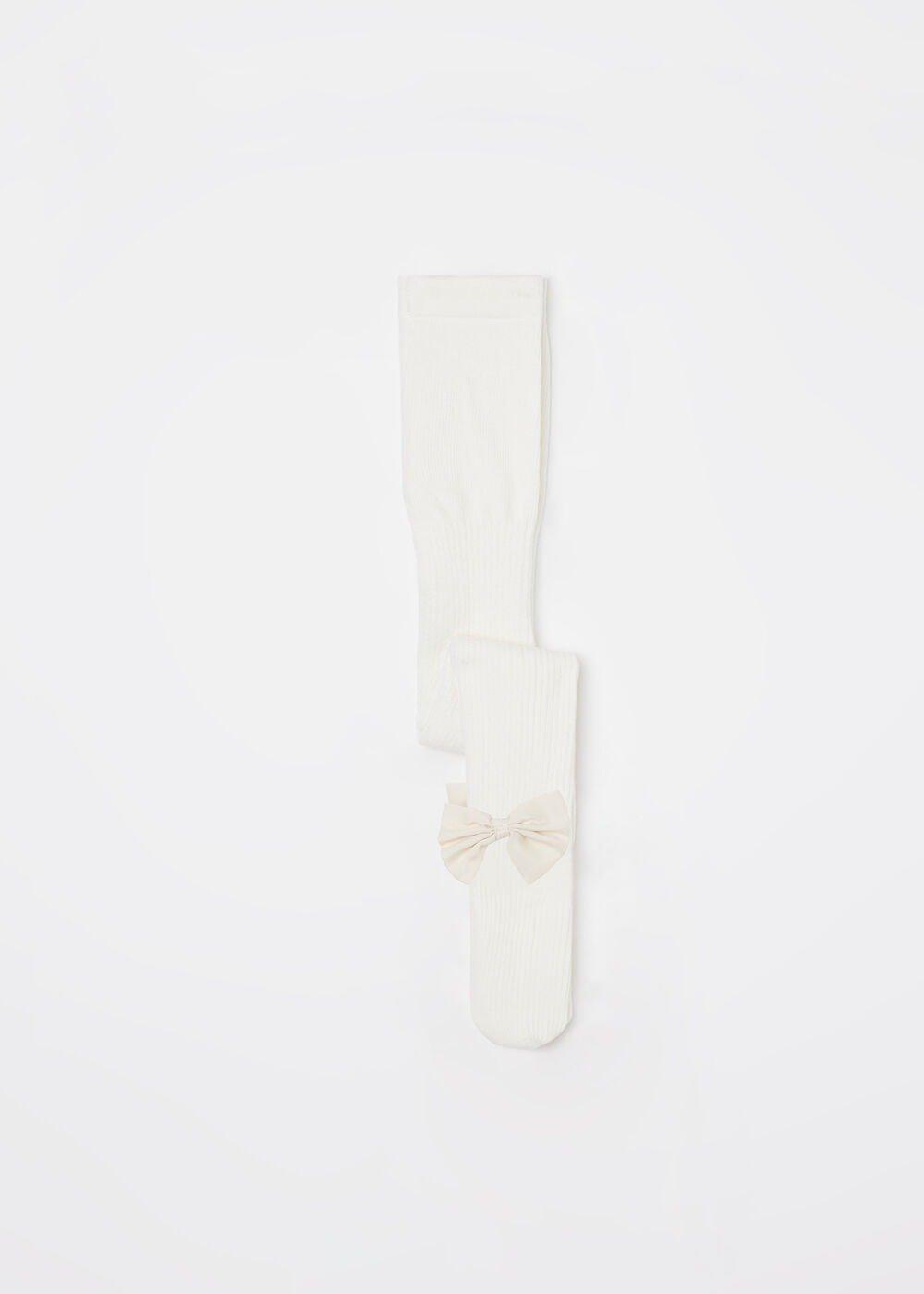 Narrow Ribbed Bow-Detail Tights, Ceam, Kids Girls, 5501_5336, large image number 4