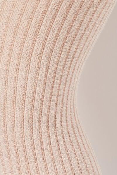 Narrow Ribbed Bow-Detail Tights, Pink, Kids Girls, 5501_5337, large image number 1