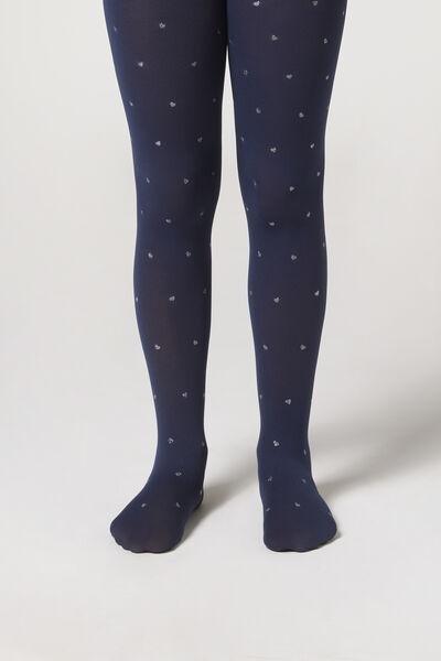 BLU CUORI GLITTER Girls' Opaque Tights with Glitter, 5501_5420, medium