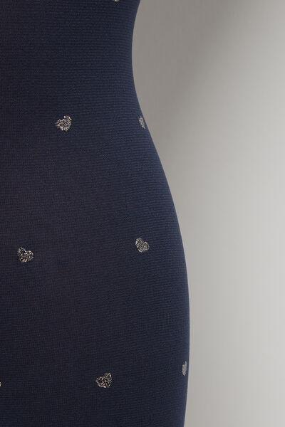 BLU CUORI GLITTER Girls' Opaque Tights with Glitter, 5501_5420, medium