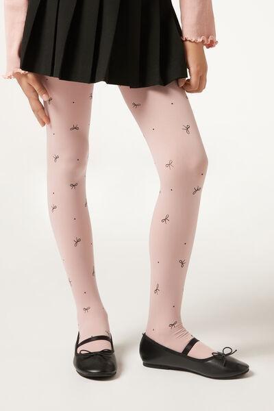 60 Denier Microfibre Tights, Pink, Kids Girls, 5501_5504, large image number 0