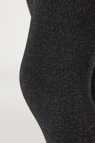 Glitter Thermal Tights, Black, Kids Girls, 5501_4437, large image number 3