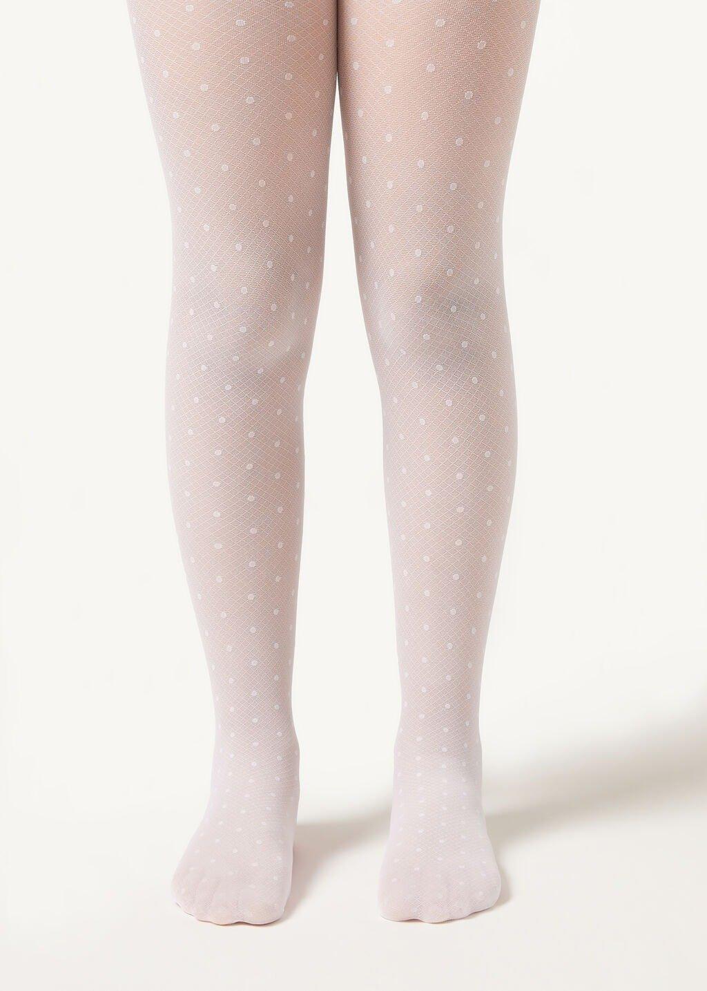 30 Denier Tulle Tights, Kids Girls, White, , large image number 2