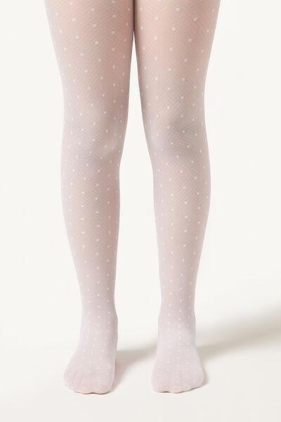 30 Denier Tulle Tights, Kids Girls, White, , large image number 3