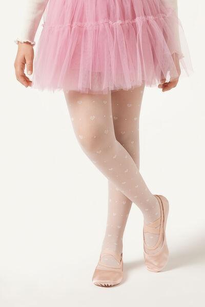 30 Denier Tulle Tights, Kids Girls, Pink, , large image number 0