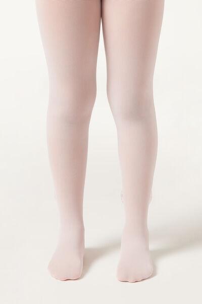 Girl's 30 Denier Opaque Tights, Pink, , large image number 1