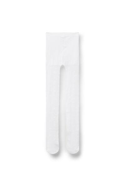 30 Denier Micro tulle Tights, White, Kids Girls, 5501_5547, medium