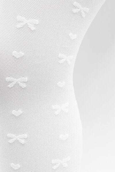 30 Denier Micro tulle Tights, White, Kids Girls, 5501_5547, large image number 3