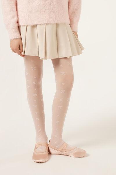 30 Denier Micro tulle Tights, Pink, Kids Girls, 5501_5548, medium