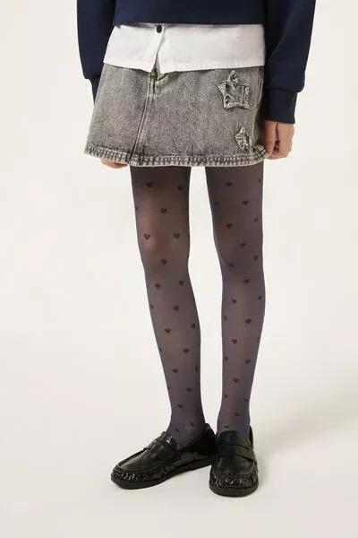 30 Denier Micro tulle Tights, Blue, 5501_5550, large image number 1