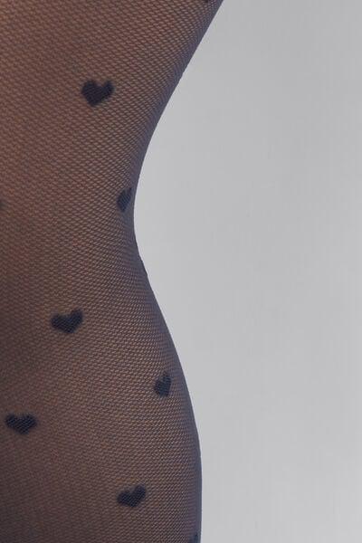 30 Denier Micro tulle Tights, Blue, 5501_5550, large image number 2