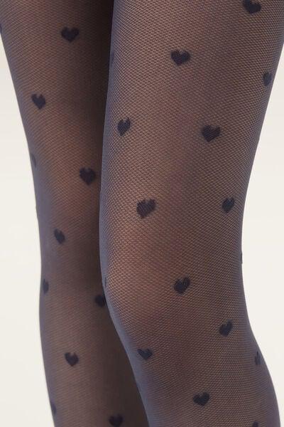 30 Denier Micro tulle Tights, Blue, 5501_5550, large image number 3