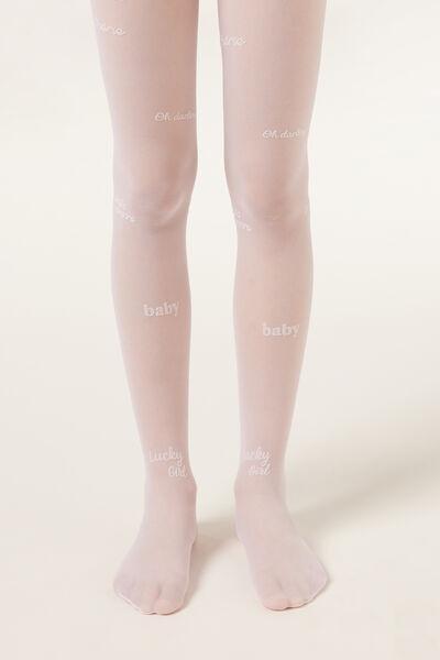 30 Denier Elegant Sheer Micro tulle Tights, White, 5501_5553, medium