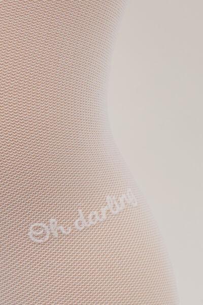 30 Denier Elegant Sheer Micro tulle Tights, White, 5501_5553, large image number 3