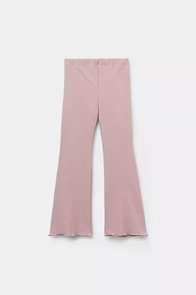Pink Flared Thermal Leggings, Kids Girls, 5501_115F, large image number 3