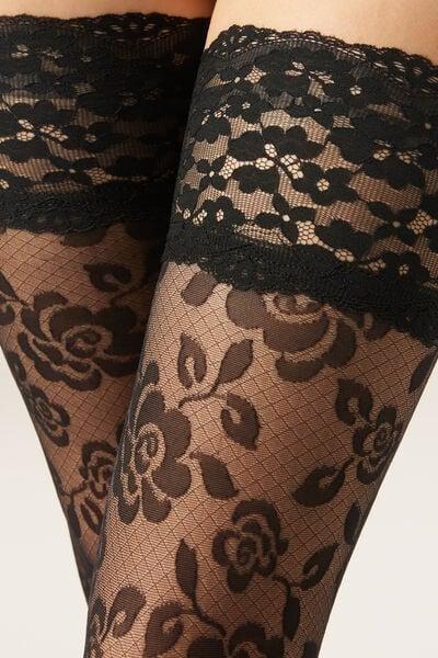 40 Denier Tulle Hold-Ups, Black, 5501_3580, large image number 2