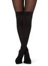 Calzedonia - Black Mock Over The Knee Ribbed Tights