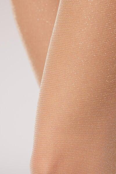 20 Denier Glitter Sheer Tights, Nude, 5501_5359, large image number 2