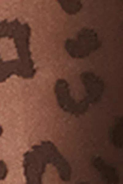 30 Denier Animal Pattern Sheer Tights, Brown, 5501_5501, large image number 3