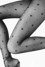 Calzedonia - Black 30 Denier Polka Dots And Hearts Sheer Tights