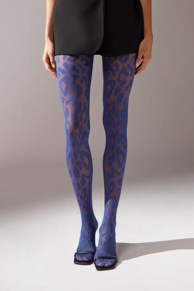 Animal Print Sheer Tights