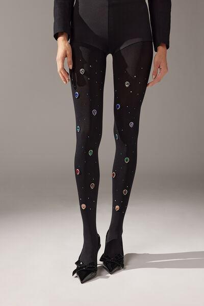 Calzedonia, Intimates & Sleepwear, Calzedonia Black Star Patterned Tights