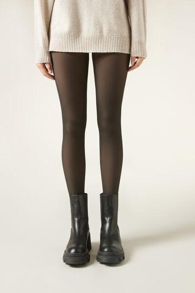 120 Denier Sheer Effect Thermal Tights, Black, , large image number 0