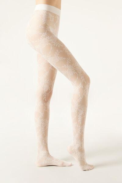 40 Denier Tulle Tights, Beige, , large image number 1