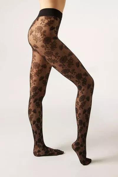30 Denier Fishnet Tights, Black, 5501_5481, large image number 0