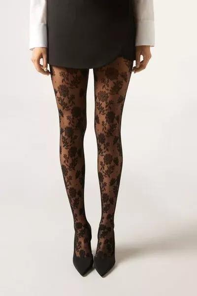 30 Denier Fishnet Tights, Black, 5501_5481, large image number 1