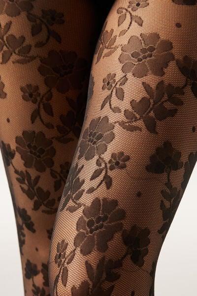 30 Denier Fishnet Tights, Black, 5501_5481, large image number 2