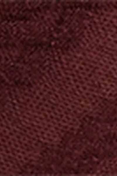 Raised Cable Pattern Cashmere Tights, Burgundy, 5501_5397, large image number 3
