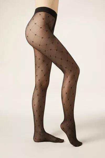 30 Denier Sheer Tights, Black, 5501_5530, medium