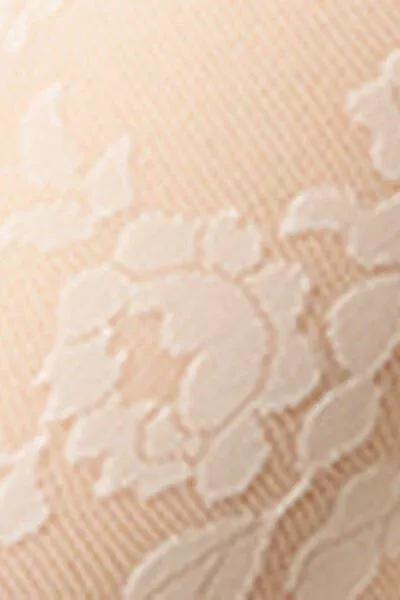 Floral Patterned Sheer Tights, White, 5501_5240, large image number 3