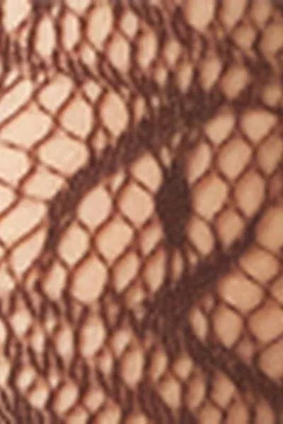 Floral Fishnet Tights, Brown, 5501_5532, large image number 3