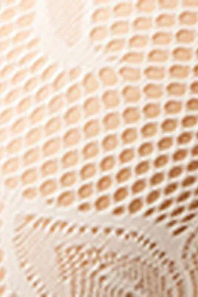 Macro Floral Lace Tights, White, 5501_5537, large image number 4