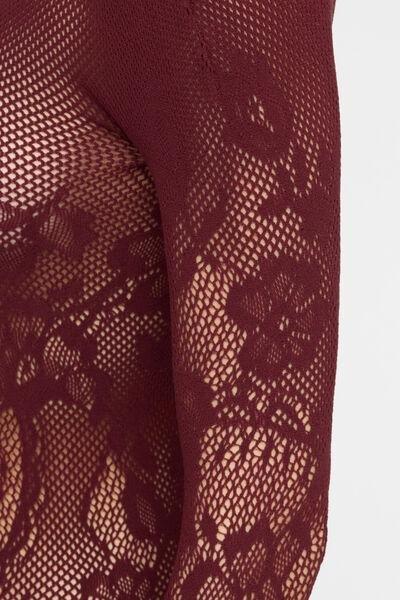 Brown Liberty Floral Fishnet High-Neck Top, 5501_5596, large image number 3