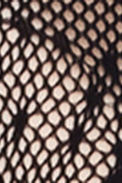 Black Floral Fishnet Lace Jumpsuit, 5501_5497, large image number 3