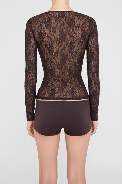 COFFEE BROWN Lace Top, 5501_171F, medium