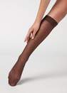 Calzedonia - Black Polka-Dot Patterned Knee-High Socks - One-Size